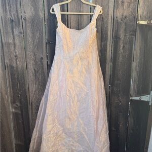 NWT Vintage Aspeed Light Pink Wedding Guest Dress Gown XL Deadstock Sparkle